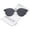 Black / Smoke Mirror, variant on zeroUV Female Women's Metal Frame Arrow Temples Colored Mirror Flat Lens Cat Eye Sunglasses (Black / Purple Mirror) - 58mm
