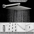 thumbnail image 4 of ANGELES HOME 12" Wall Mounted Shower Faucet Set, Shower System With Square Rain Shower Head and Handheld Shower, Rough in Valve, Hot Cold Water 2.5 GPM,  Brushed Nickel, 4 of 11
