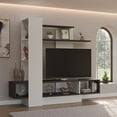 thumbnail image 1 of Mueble de Tv 60" MADIK con Nichos y Repisa blanco/rústico 200x180x48cm Modelo 2543.0008, 1 of 4