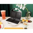 thumbnail image 3 of QUETO Sandwich maker automatic multi-function household breakfast maker double-sided heating mini bread maker (Black waffle tray), 3 of 4