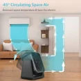 thumbnail image 3 of TRUSTECH Portable Cooling Fan, Desk Fan 2 in 1 Fan Heater Combo, 45° Tilt Air Circulator, 2 Speed, Safety Protection for Home Office, Black, 3 of 7