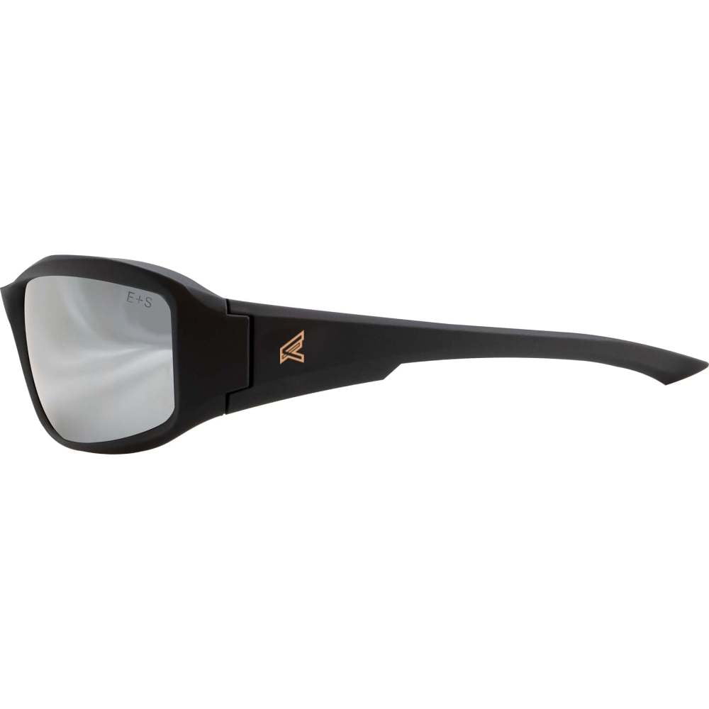 Edge Eyewear Safety Glasses, Silver, Mirrored, Black XB137