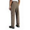 thumbnail image 3 of Hiauspor Men's Hiking Pants Convertible Water-Resistant Quick Dry Lightweight Outdoor Brown 3XL, 3 of 10