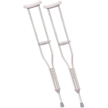 Drive Medical Aluminum Crutches "Adult, 5'2 to 5'10 , 350lb Weight Capacity"