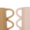thumbnail image 4 of CosmoLiving by Cosmopolitan 8"W, 10"H Geometric Multi Colored Ceramic Vase with Varying Shapes and Wavy Handles, Set of 2, 4 of 12