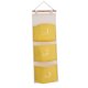 thumbnail image 1 of Bolsa colgante de lino y algodón con patrón de números, 3 bolsillos, para decoración de puerta y pared del hogar (amarillo), 1 of 9