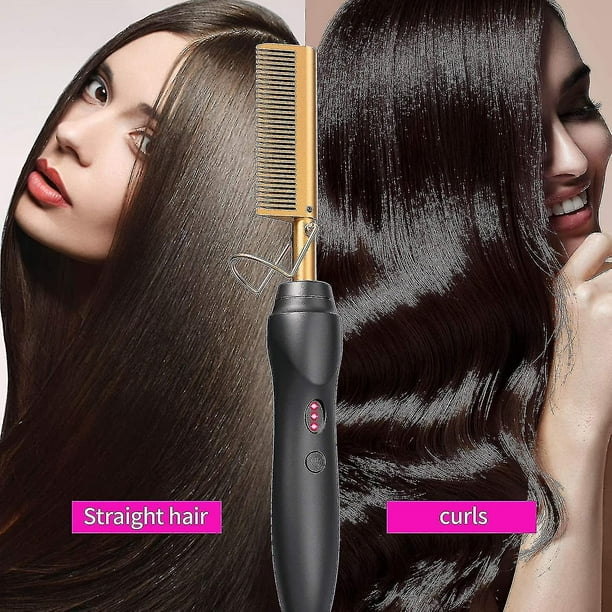 Hot comb cheap curling iron