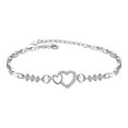 thumbnail image 2 of OEFNTAC Toys Amethyst Plated 925 Bracelet Love Heart-shaped Diamond Hand Jewelry Female Heart To Heart Jewelry Halloween, 2 of 7