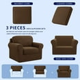 thumbnail image 6 of Subrtex Sofa Slipcover Sets 3 Pieces Stretch Couch Cover Backrest Cushion Covers (Armchair, Coffee), 6 of 6