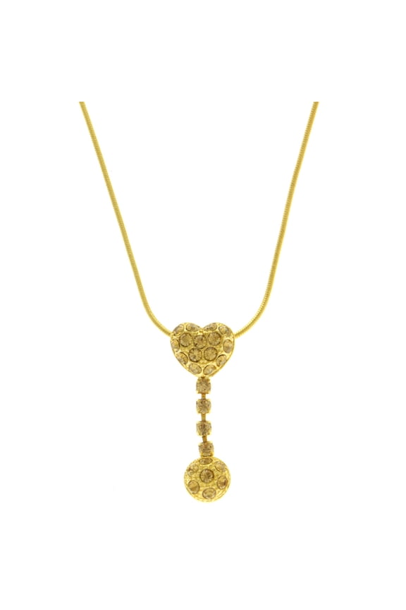 Heart Adjustable Pendant-Necklace Gold-Tone