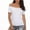 White, variant on TYGHBN Women Solid Cold Shoulder Shirt Summer Short Sleeve Slim T Shirt Tops Cute Workout T Shirts Workout Tees Women Tee Shirts Girls Athletic Long Sleeve Shirt Women Fitted Snow Long Sleeve Shirts