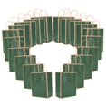 thumbnail image 2 of Bolsa de papel Kraft de 20 piezas, bolsa ecológica reutilizable para regalos de ropa, 21 x 11 x 27,5 cm (verde oscuro), 2 of 14