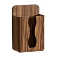 thumbnail image 2 of No-Drill Wood Grain Wall-Mounted Phone Charging Stand and Remote Control Storage Organizer, 2 of 7