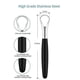 thumbnail image 2 of 2pcs Tongue Scraper For Reduce Bad Breath Adults Kids Stainless Steel Metal Tongue Cleaner Brushe Oral Clean Tool--, 2 of 5