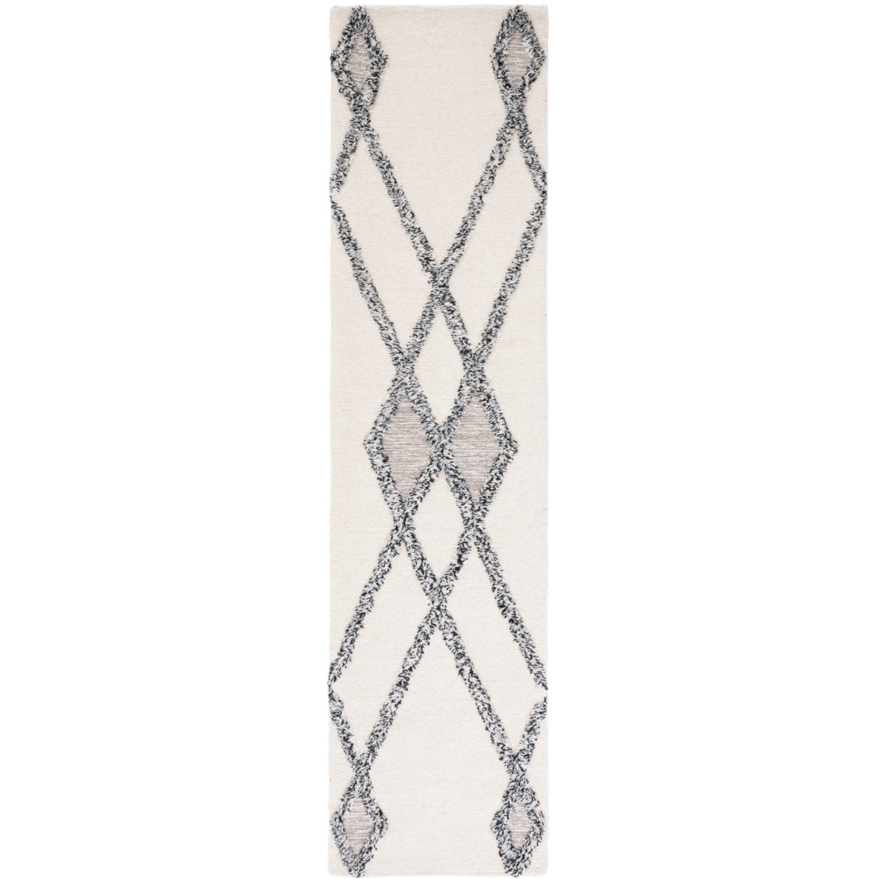 SAFAVIEH Casablanca Everitt Diamond Area Rug, Ivory/Black, 6' x 9'