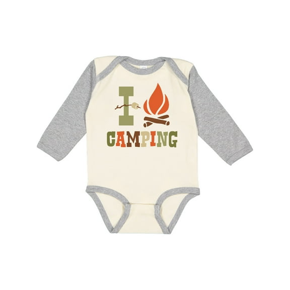 Inktastic I Love Camping Boys or Girls Long Sleeve Baby Bodysuit