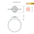 thumbnail image 4 of ANGARA Natural Princess-Cut Diamond Ring with Ornate in 14K White Gold for Women (Size-4.5mm| Color-H| Clarity-SI2) | April Birthstone, Anniversary, Jewelry Gift for Women | Natural Diamond Ring, 4 of 9