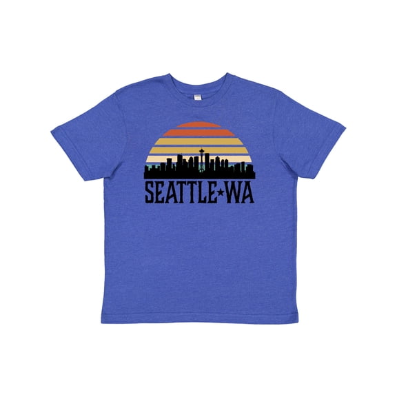 Inktastic Seattle Washington Skyline Sunset Youth T-Shirt