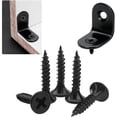 thumbnail image 5 of Paquete de 20 escuadras en forma de L con 40 tornillos, escuadras de madera de acero inoxidable negro, 5 of 5