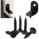 thumbnail image 5 of Paquete de 20 escuadras en forma de L con 40 tornillos, escuadras de madera de acero inoxidable negro, 5 of 5