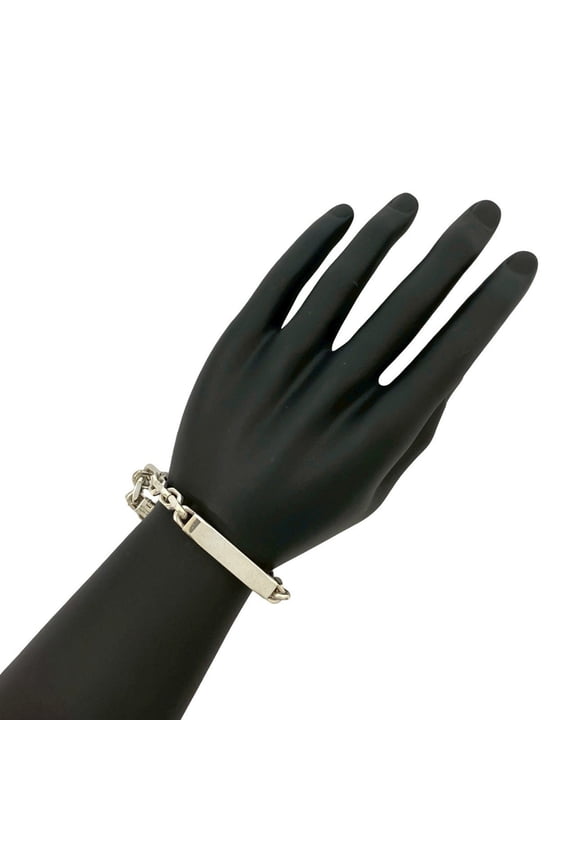 Pre-Owned TIFFANY & Co. Tiffany Makers I.D. Chain Bracelet in Sterling Silver (925)... (Good)