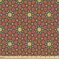 thumbnail image 2 of Ambesonne Ethnic Fabric by the Yard Upholstery, Classical Eastern Pattern, 5 Yards, Pale Orange Dark Peach, 2 of 5