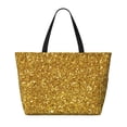 thumbnail image 2 of Balery Gold Glitter Beach Travel Bag - Water-Resistant, Large Capacity Lightweight Tote with 7 Pockets for Women and Men - Perfect for Beach, Pool, Gym, and Travel, 2 of 7