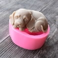 thumbnail image 3 of Moldes para velas de silicona para perros 3D, moldes para jabón para cachorros, moldes para hornear pasteles de chocolate, moldes para pasteles y perros (1 unidad), 3 of 5