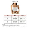 thumbnail image 4 of Corto Sin Mangas Tank Top Cuello Cuadrado Color Puro Cómodo De Moda Transpirable Casual para Fiesta De Compras Blanco L, 4 of 5