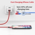 thumbnail image 3 of XUDUO [3 Pack] 3ft+5ft+10ft iPhone Charger Cable for iPhone,Red, 3 of 7
