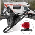 thumbnail image 2 of Anxingo Trailer License Plate Light Bracket Truck RV Off-Road Number Plate Light Mount Aluminum Holder (Black 1pc), 2 of 7