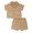 Brown, variant on Modern Moments by Gerber Baby Boy Button Down Shirt and Short Set, 2-Piece, Sizes 0/3 Months - 24 Months