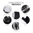 thumbnail image 3 of Mochila Antirrobos Para Laptop Backpack Candado Cargador Usb Gaon  Antirobo, 3 of 6