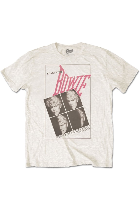 David Bowie Unisex T-Shirt Serious Moonlight (Medium)