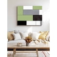 thumbnail image 4 of Sage Green Black Grey Wall Art for Living Room,Canvas Picture Wall Decor for Bathroom Bedroom,Modern Irregular Geometric Abstract Painting Artwork for Office Kitchen Hallway Dining Room Decor 16"x20", 4 of 8