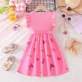 thumbnail image 6 of LIIPEE Girls Dresses Casual Cartoon Ribbed Sleeveless Crew Neck Summer Dress With Bowknot Toddler Flowy Comfortable Breathable Soft Cute Daily Dresses,Pink,4-5 Years, 6 of 9