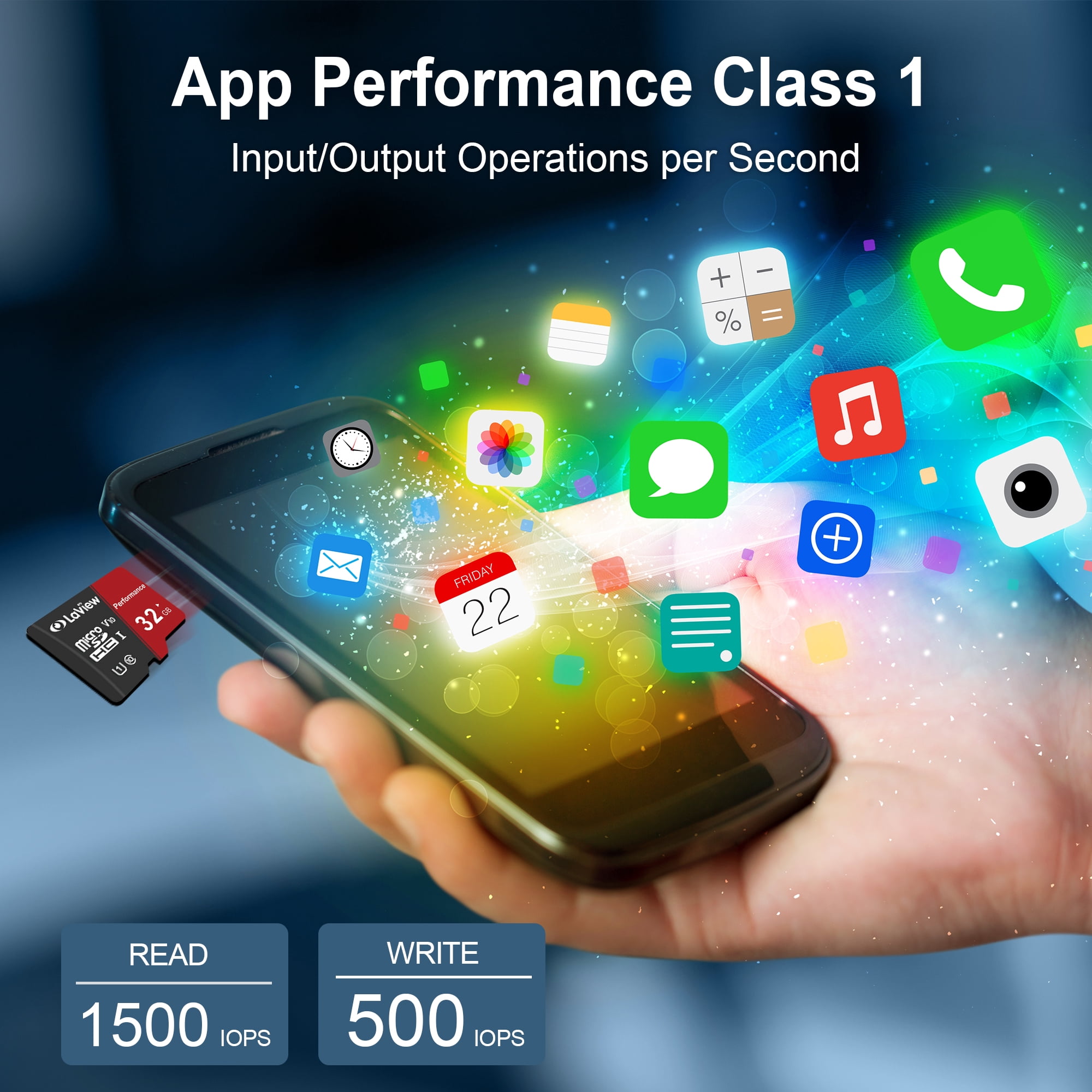 LaView 10 Pcs 32GB Micro SD Cards, 95MB/S & 20MB/S Read & Write Speeds Respectively