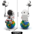 thumbnail image 4 of Gochildon Astronaut Mini Bricks Miniature Building Set Micro Building Kits for Adults and Kids 12-15 Space Toys with Balloons (1368 Pieces), 4 of 6
