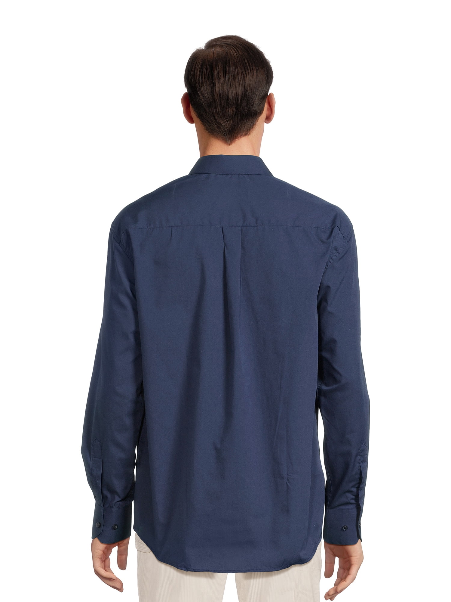 Silver Label Men’s Long Sleeve Dress Shirt with Front Chest Pocket, Sizes S-2X