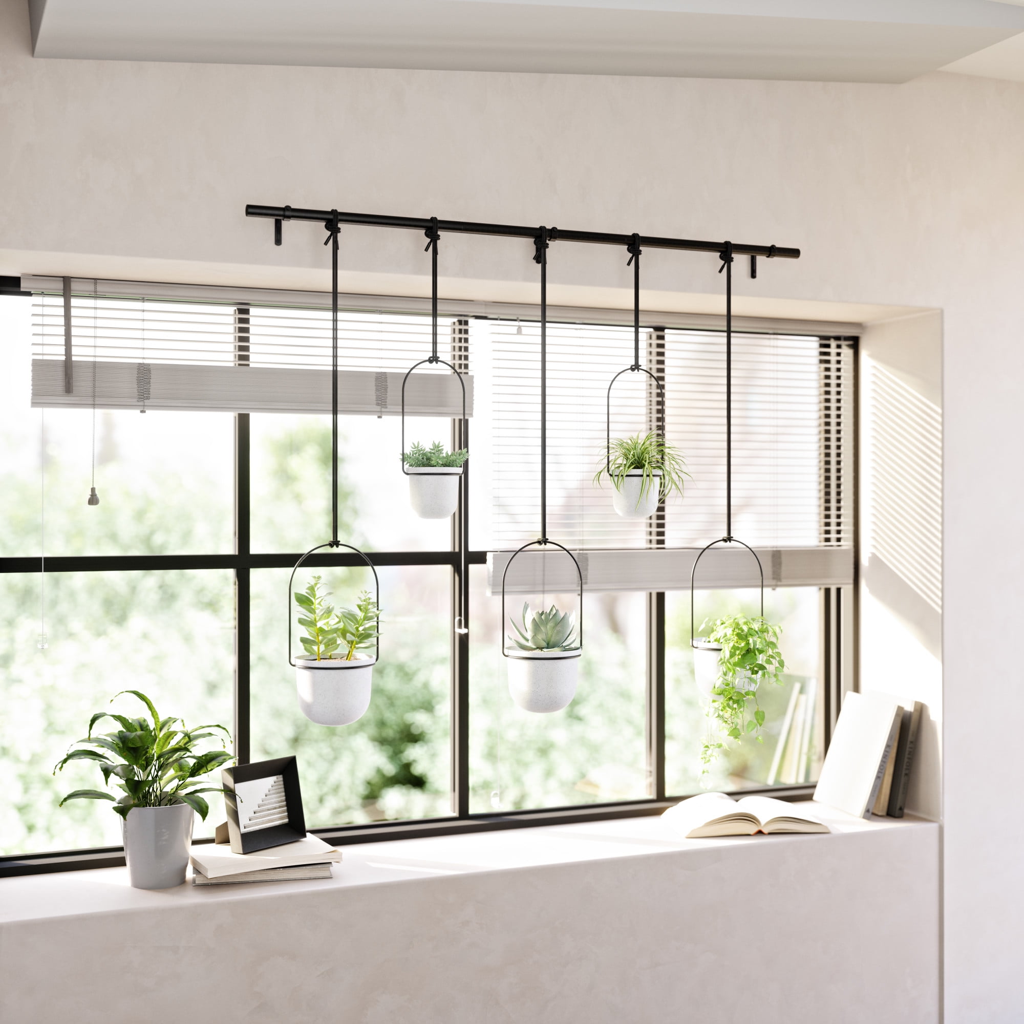 Umbra Triflora Hanging Planter Set of 5 White