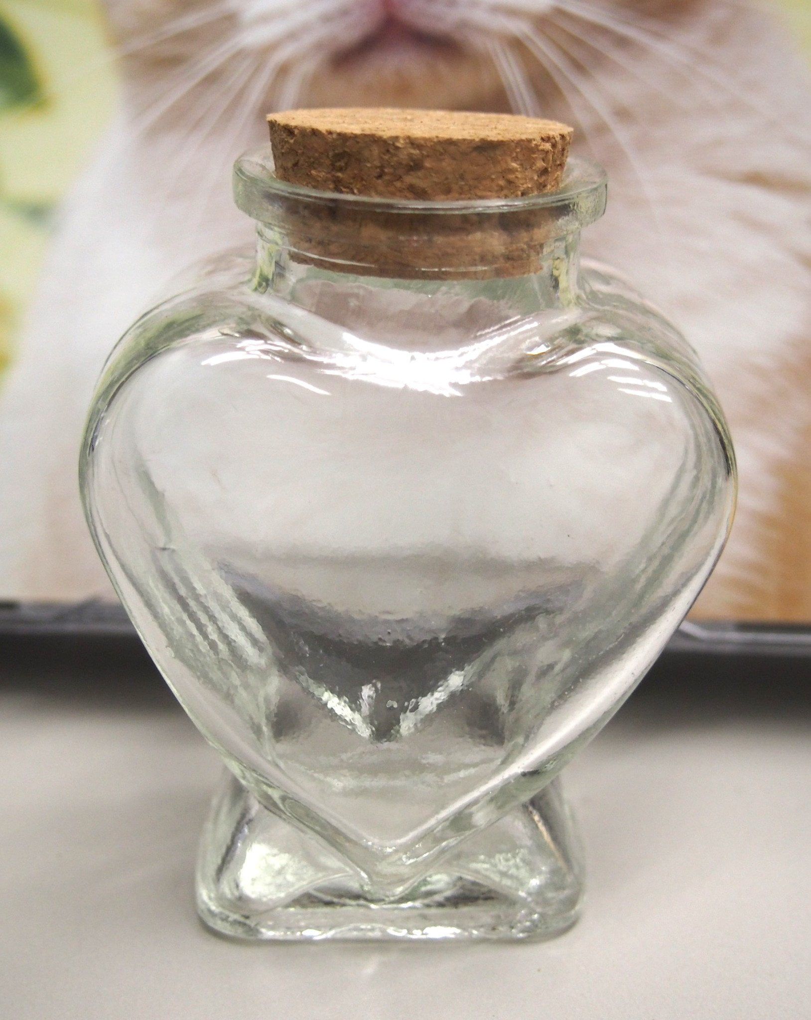 Mini Corked Jars Favor Bottle Keepsake Souvenir, Heart