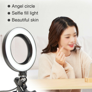 PhotoMate 6" Ring Light For Laptop - USB-C & USB-A Webcam Lighting For Zoom Calls