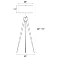 thumbnail image 3 of Harrington 60-inch Drum Shade Metal Tripod Floor Lamp Black, 3 of 3