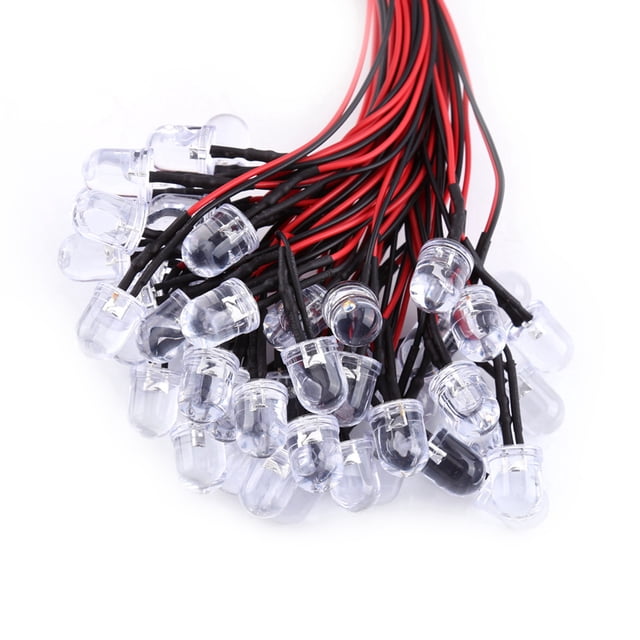 , 50 diodos LED precableados de CC precableados, máxima confiabilidad