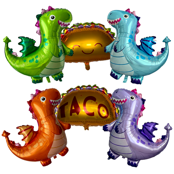 Dragons love tacos giant foil balloons for birthday parties fiestas kids birthday gifts and party decorations and supplies