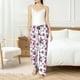 thumbnail image 4 of Balery Violets Flowers Pantalones de pijama para mujer, pijamas ultraligeros, pantalones de estar por casa-Small, 4 of 6