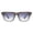 Gray Stripes (Smoke), variant on Square Rectangular Sunglasses Designer Horn Rim Unisex Shades UV400 Gray Stripes