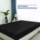 thumbnail image 3 of Sábana Bajera de Satén, Sabana Bajera Ajustable con Bolsillo Profundo, Suave Cómoda Antipeeling, Negro 198x203cm Unique Bargains Sábana Bajera, 3 of 6