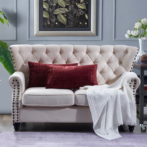 Home Soft Things Textured Velvet 2 Piece Pillow Shell Set - Ruby Wine - 14" x 26"
