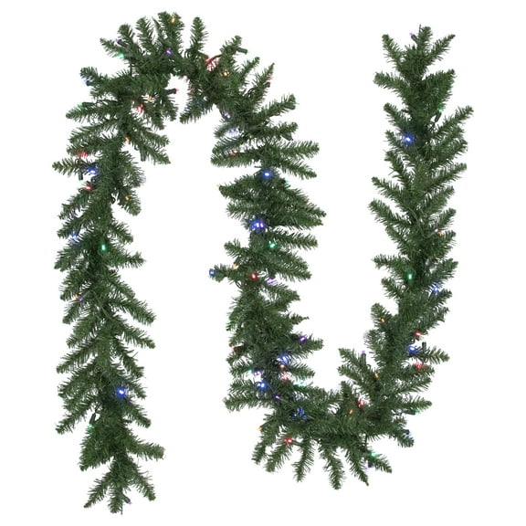 Northlight Pre-Lit Winona Fir Artificial Christmas Garland - 9' x 12" - Multi LED Lights